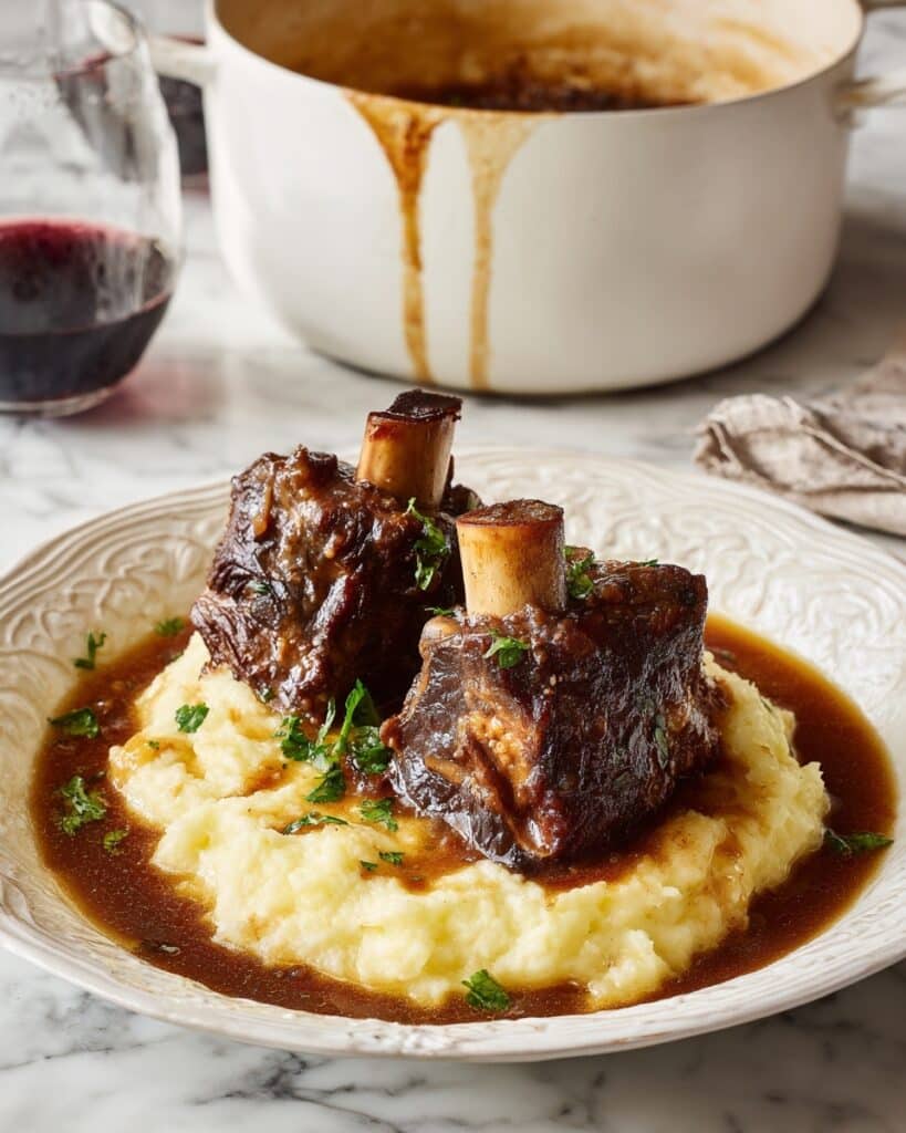 Wine Braised Short Ribs with Creamy Polenta Recipe