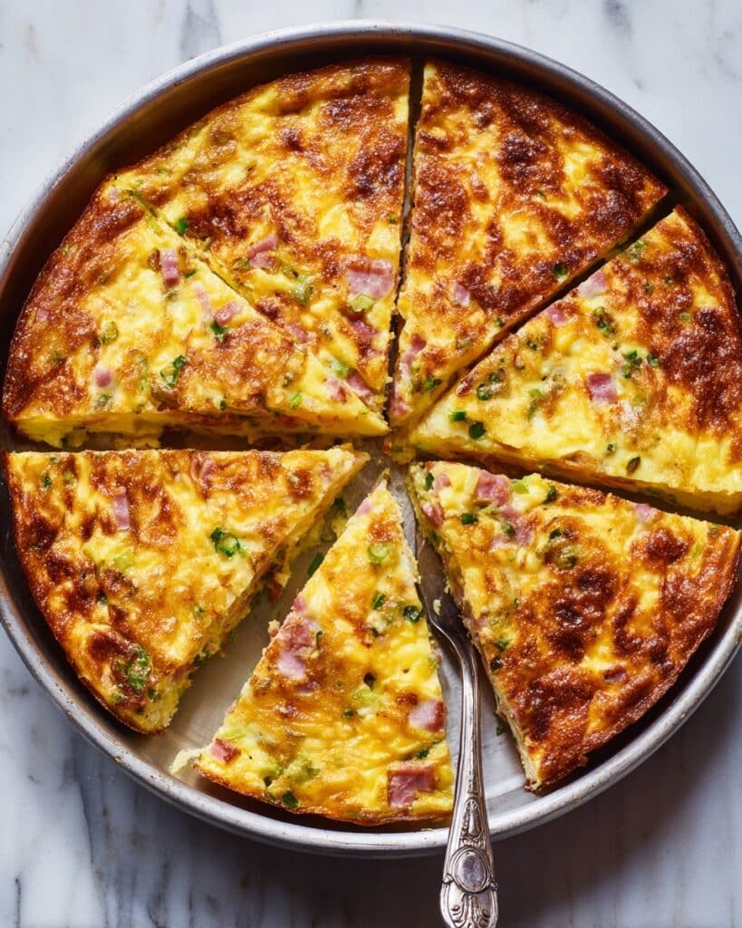 Crustless Cheese and Green Onion Quiche Recipe