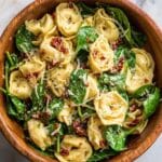 Tuscan Tortellini Salad with Spinach and Sun-Dried Tomatoes Recipe