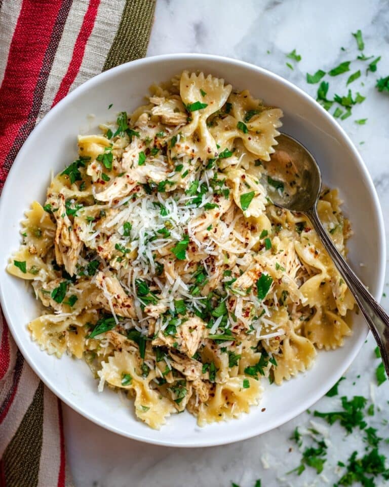 Crockpot Garlic Parmesan Chicken Pasta Recipe