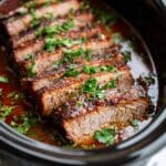 Slow Cooker Flank Steak with Spicy Brown Sugar and Smoky Paprika Rub Recipe