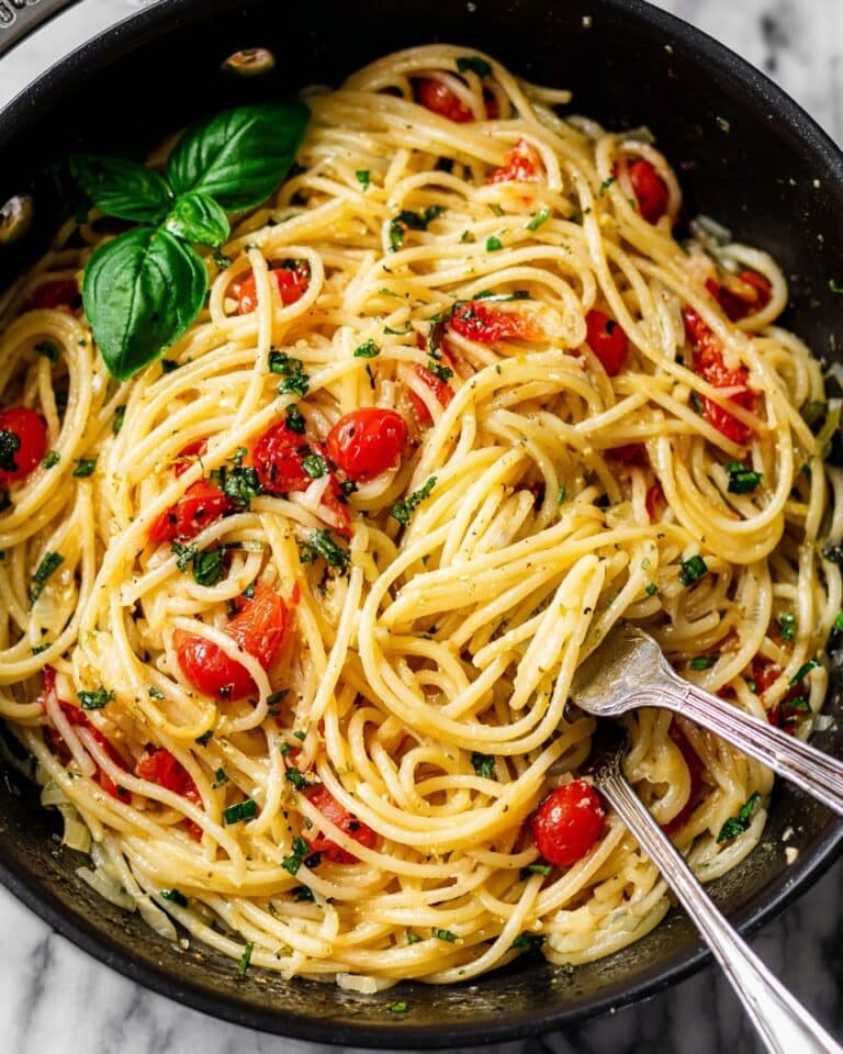 One Pot Pasta with Tomatoes, Basil and Parmesan Recipe