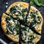 Spinach and Feta Naan Pizza Recipe