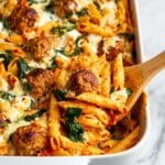 No-Boil Baked Penne with Meatballs Recipe