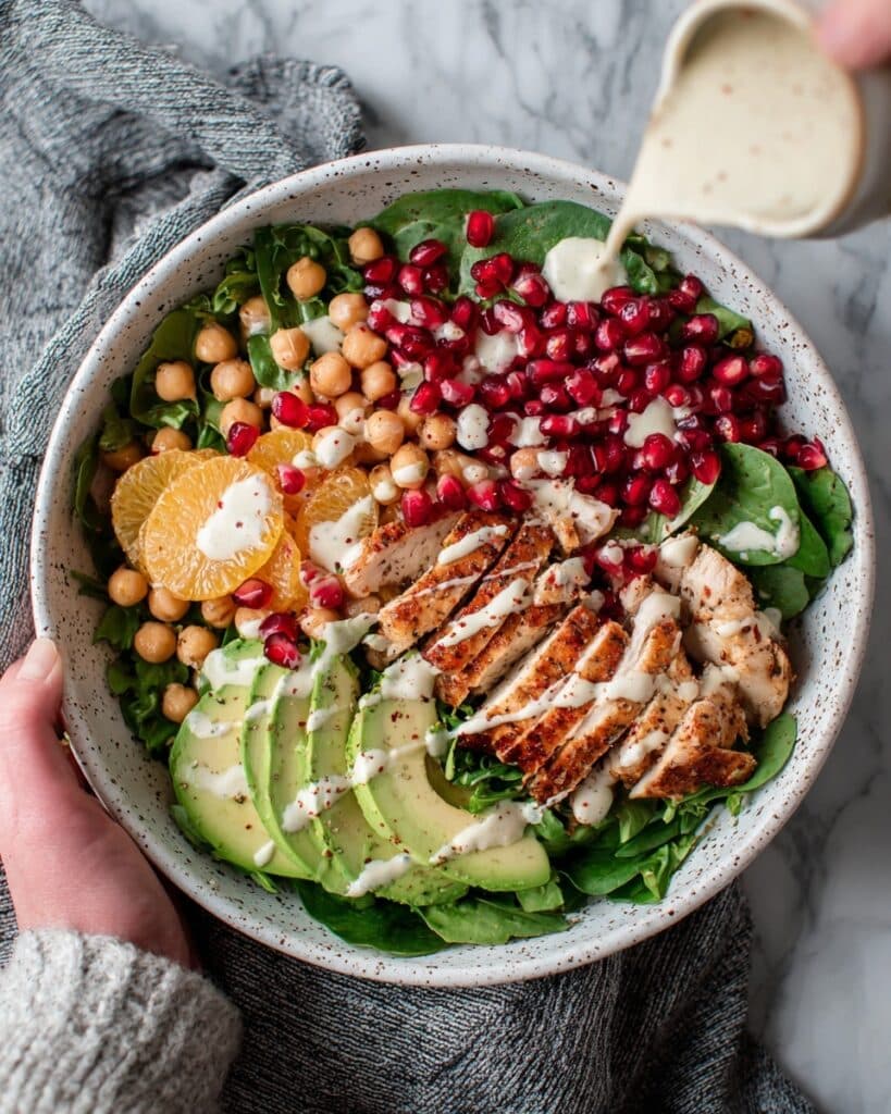 Winter Spa Salad with Lemon Chicken Recipe