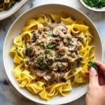 Slow Cooker Beef Stroganoff with Mushrooms and Cream Recipe