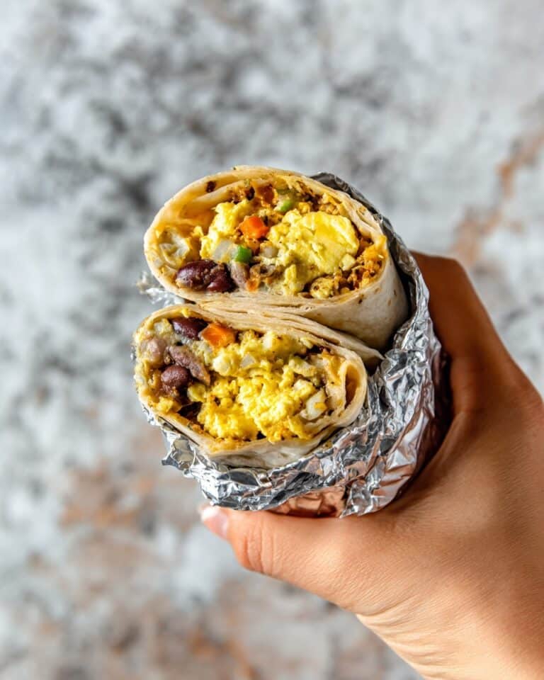 Sheet Pan Breakfast Burritos with Creamy Chipotle Sauce Recipe
