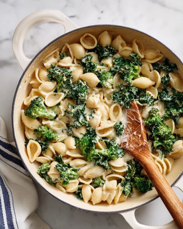 Creamy Vegan Pasta with White Bean Sauce and Broccoli Recipe