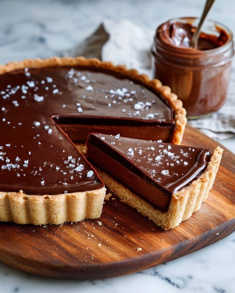 Silky Salted Dark Chocolate Tart Recipe