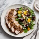 Smart Apricot-Mustard Chicken Breasts with Clementine, Radish and Goat Cheese Salad Recipe