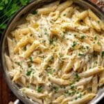 One Pot Creamy Garlic Penne Pasta Recipe