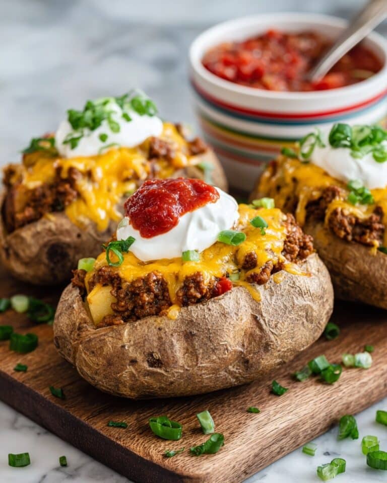 Double Stuffed Taco Potatoes Recipe