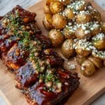 Honey BBQ Chicken with Creamy Garlic Parmesan Potatoes Recipe