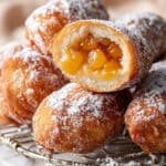 Peach Cobbler Egg Rolls with Vanilla Bean Dipping Sauce Recipe
