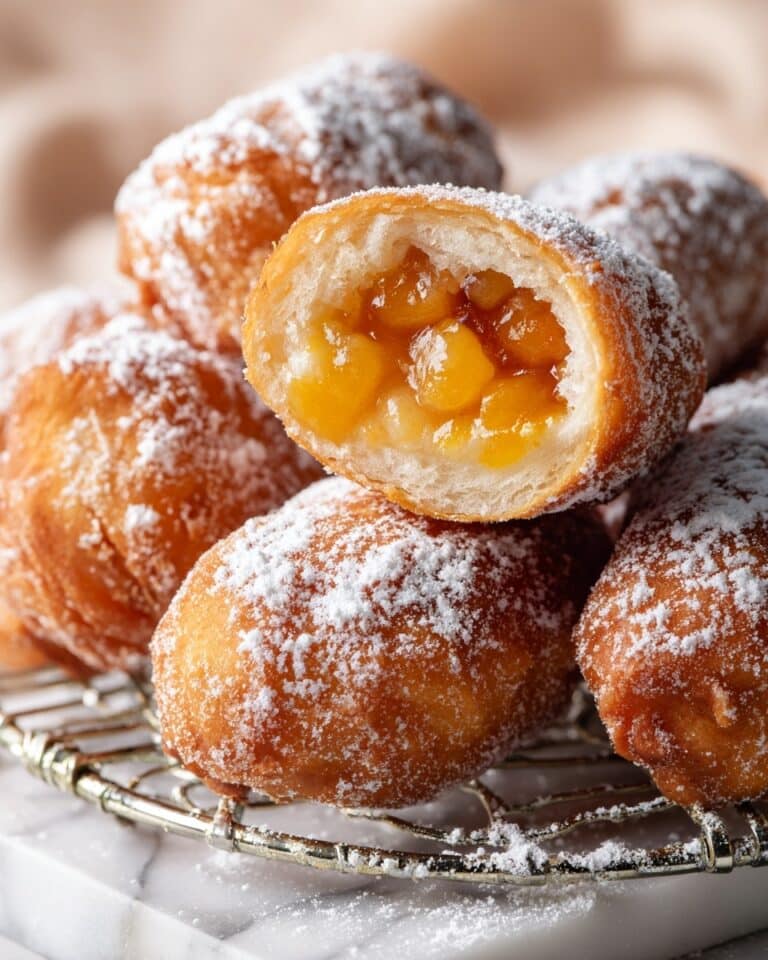 Peach Cobbler Egg Rolls with Vanilla Bean Dipping Sauce Recipe
