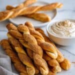 Air Fryer Cinnamon Sugar Twists with Cream Cheese Dip Recipe