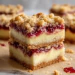 Vanilla Cream and Strawberry Jam Streusel Buns Recipe