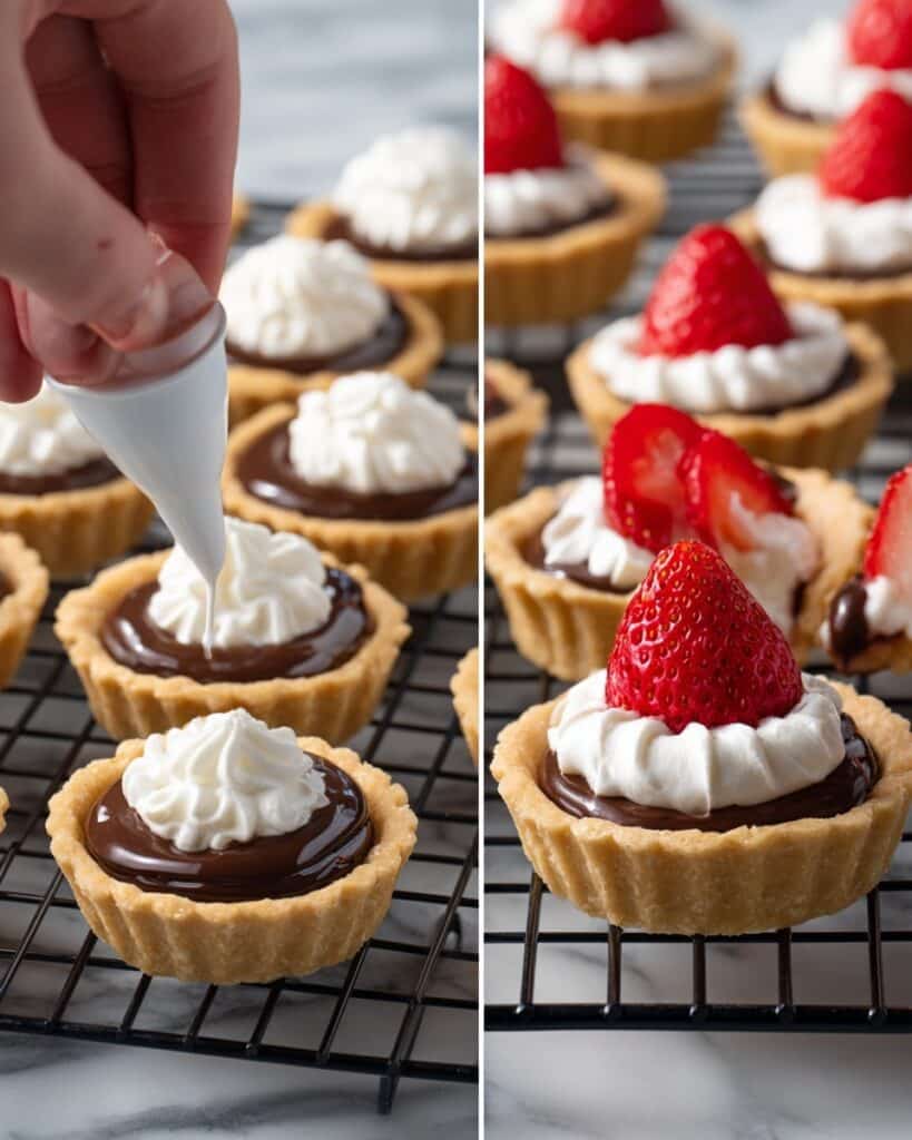 Mini Chocolate Tarts with Ganache, Fresh Fruit, and Whipped Cream Recipe