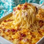 Creamy Rotel Chicken Spaghetti Bake Recipe