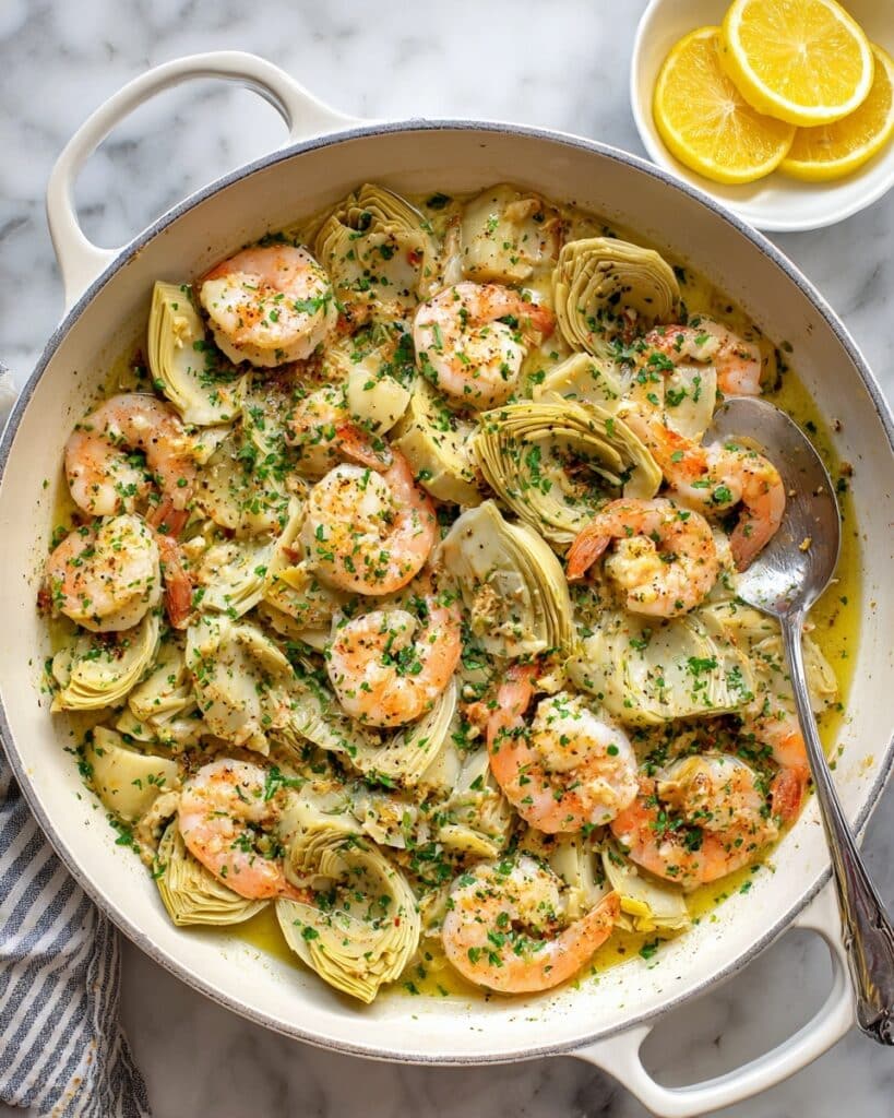 Shrimp Scampi with Artichokes Recipe