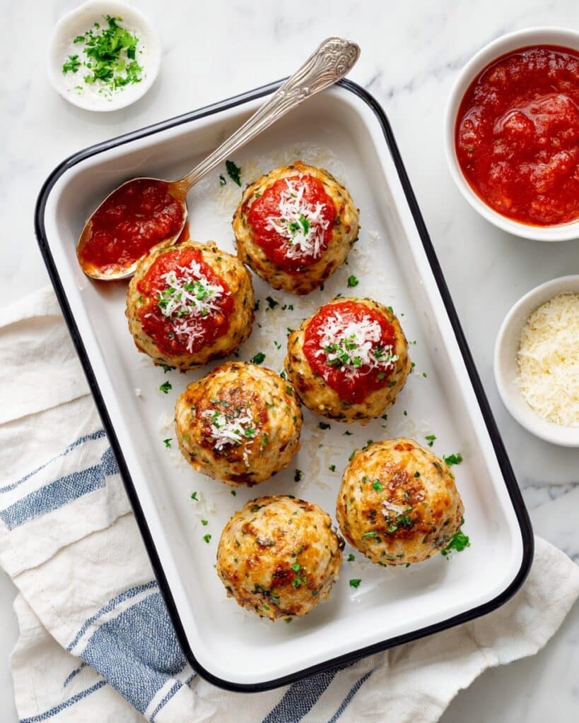 Turkey Meatloaf Muffins with Marinara and Parmesan Recipe