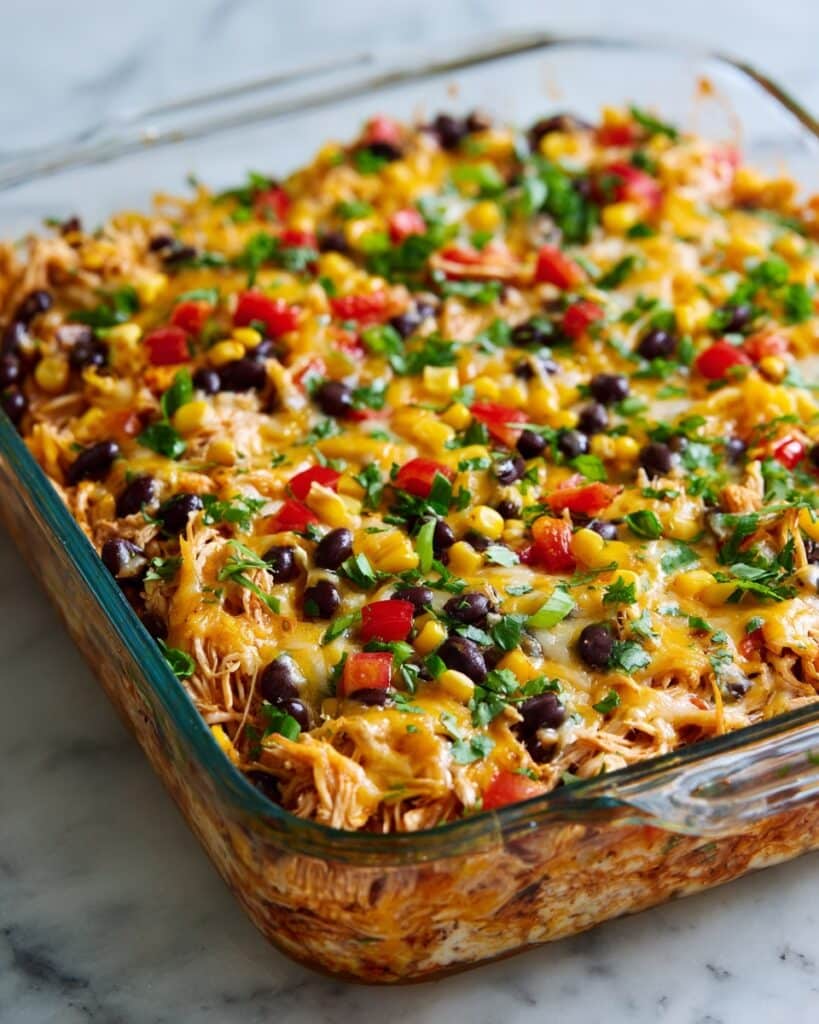 Easy Chicken Burrito Casserole Recipe