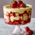 Strawberry Jam and Sherry Trifle with Custard and Fresh Berries Recipe