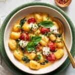 30 Minute Creamy Tomato Gnocchi with Burrata Recipe