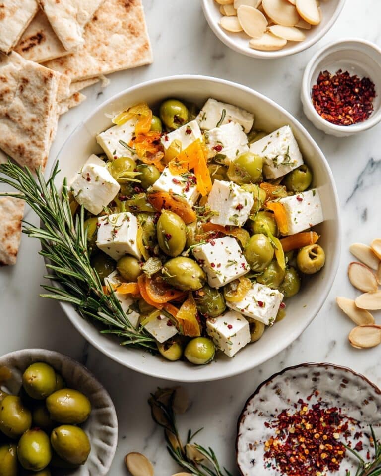 Easy Marinated Spanish Olives with Manchego Recipe