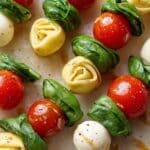Easy Tortellini Caprese Skewers with Balsamic Dressing Recipe