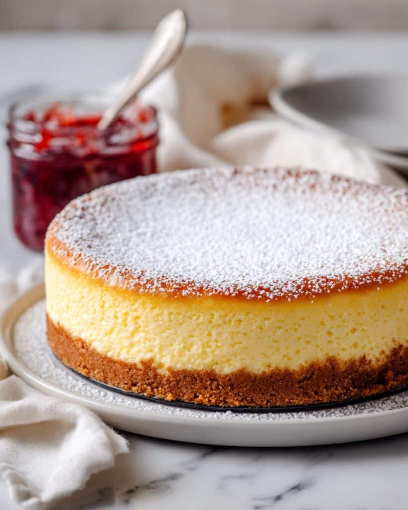 New York Style Cheesecake with Fresh Strawberry Topping Recipe