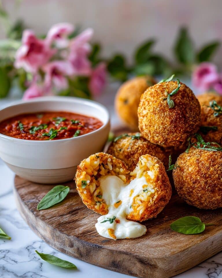 Baked Gluten-Free Arancini with Melting Mozzarella Centers Recipe