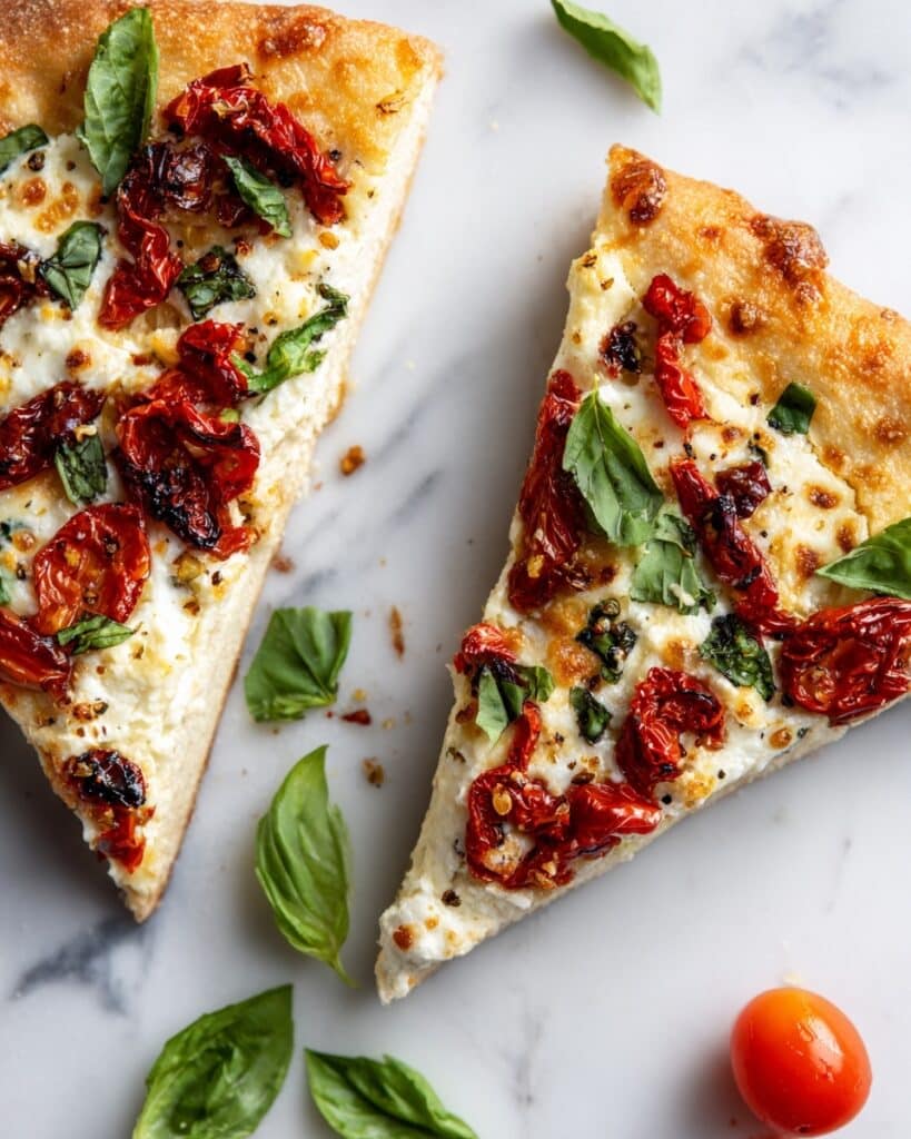 Pepper and Cherry Tomato White Pizza Recipe