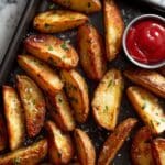 Baked Garlic Parmesan Potato Wedges Recipe