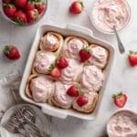 Strawberry Cinnamon Rolls with Cream Cheese Glaze Recipe