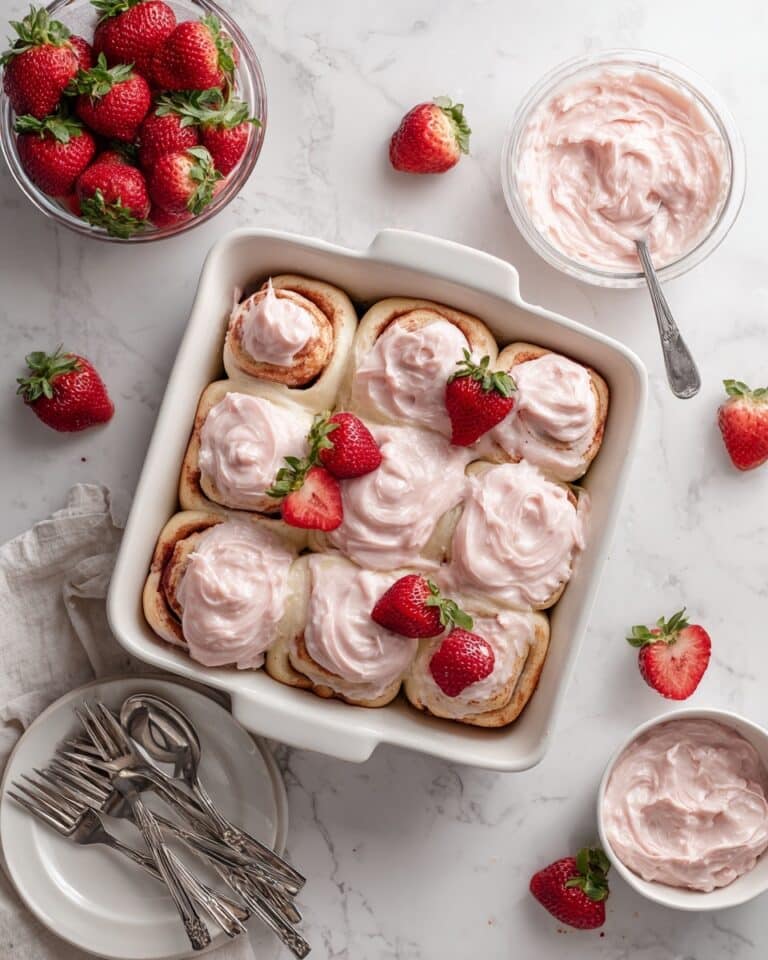 Strawberry Cinnamon Rolls with Cream Cheese Glaze Recipe