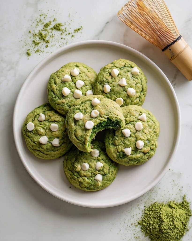 Easy No-Chill Bakery-Style Matcha White Chocolate Cookies Recipe