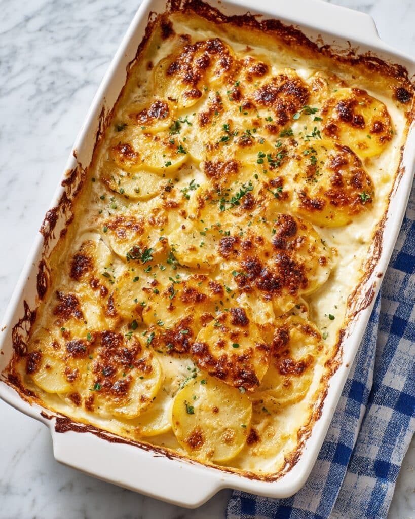 Dad’s Creamy & Cheesy Au Gratin Potatoes Recipe