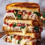 Turkey Melt with Cheddar, Spinach, and Bacon Recipe