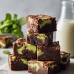 Swirled Mint Cream Cheese Brownies Recipe