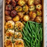 Parmesan Crusted Chicken with Roasted Potatoes and Green Beans Recipe