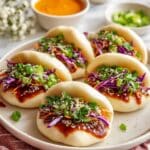 Quick Fluffy Bao Buns with Gochujang Chicken and Slaw Recipe