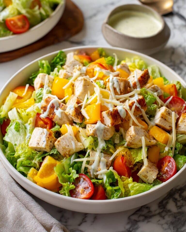 Healthy High Protein Chicken Caesar Salad Recipe