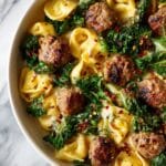 Creamy Tortellini Sausage Skillet Recipe