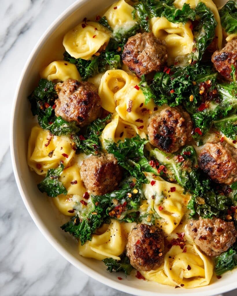 Creamy Tortellini Sausage Skillet Recipe