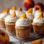 Fresh Peach Cupcakes with Cream Cheese Frosting Recipe