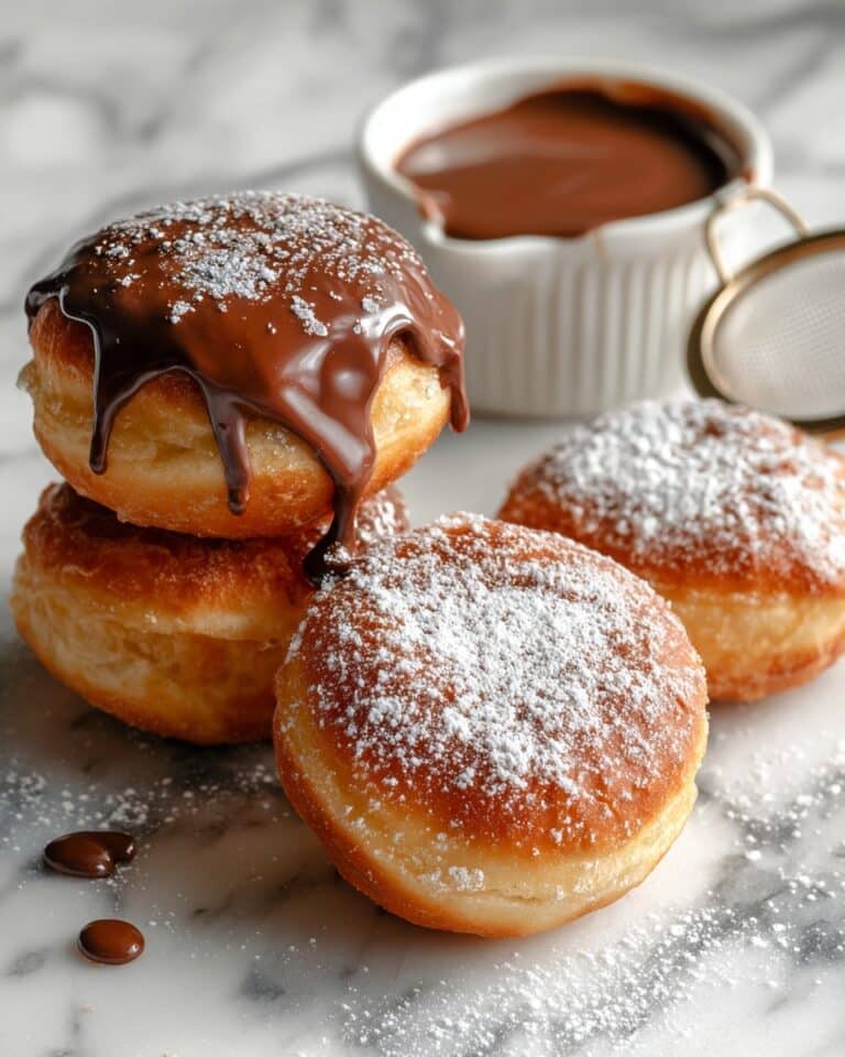 Chocolate-Filled Beignets with Chocolate Sauce Recipe