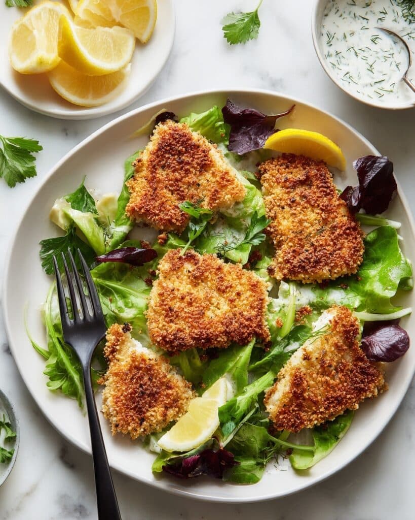 Crispy Chickpea-Topped Fish with Jalapeno Tartar Sauce Recipe