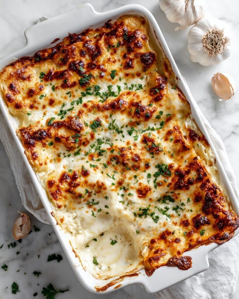 The Best Roasted Garlic Potatoes au Gratin Recipe