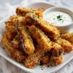 Crispy Keto Zucchini Fries (Air Fryer, Oven, or Bake) Recipe